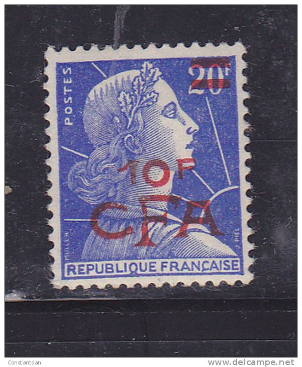 FRANCE CFA N° 337 10F S 20F BLEU TYPE MARIANNE DE MULLER NEUF SANS CHARNIERE - Autres & Non Classés