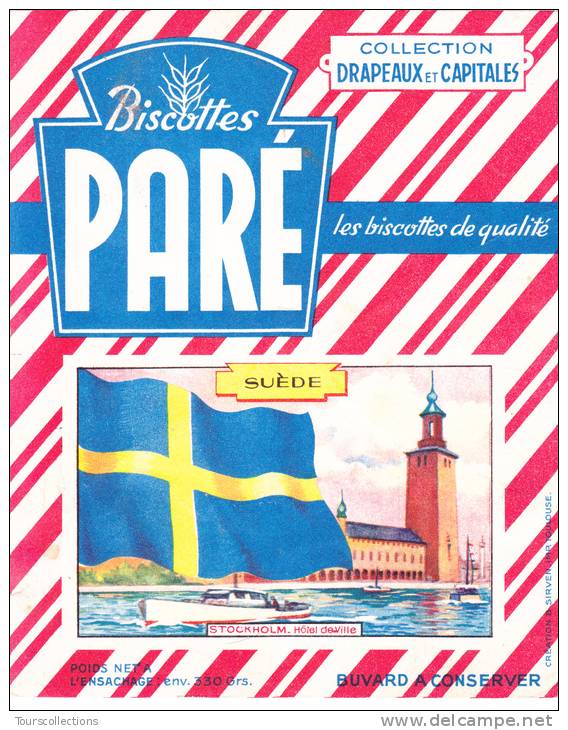 BUVARD Biscottes PARE @ Collection Drapeaux Et Capitales @ SUEDE - STOCKHOLM - Zwieback