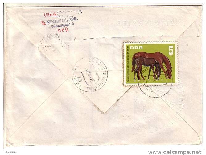 GOOD DDR Postal Cover To ESTONIA 1967 - Good Stamped: Horses - Lettres & Documents