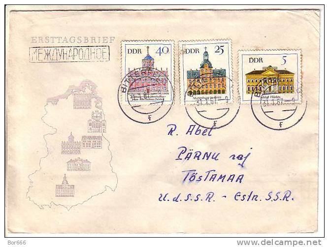 GOOD DDR Postal Cover To ESTONIA 1967 - Good Stamped: City Halls - Lettres & Documents