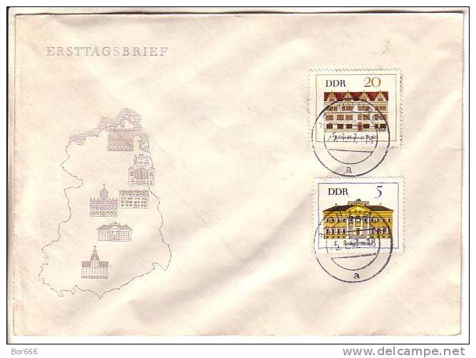 GOOD DDR Postal Cover 1967 - Good Stamped: City Halls - Covers & Documents