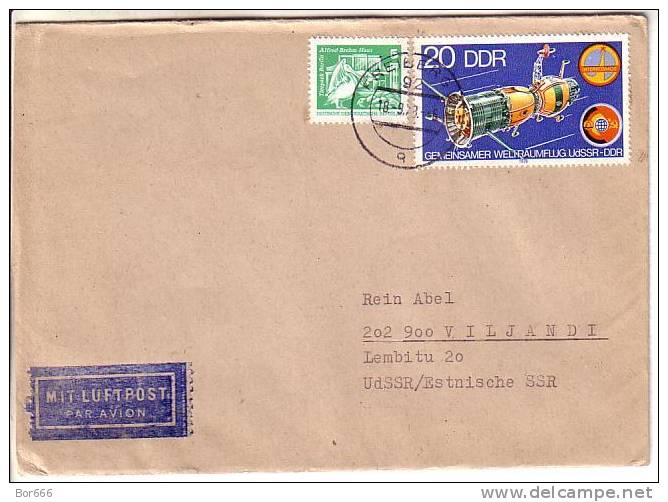 GOOD DDR Postal Cover To ESTONIA 1978 - Good Stamped: Space - Briefe U. Dokumente