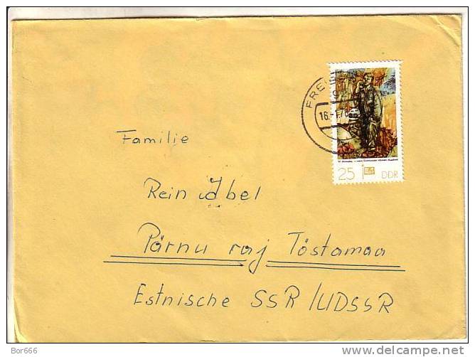 GOOD DDR Postal Cover To ESTONIA 1978 - Good Stamped: Art - Lettres & Documents