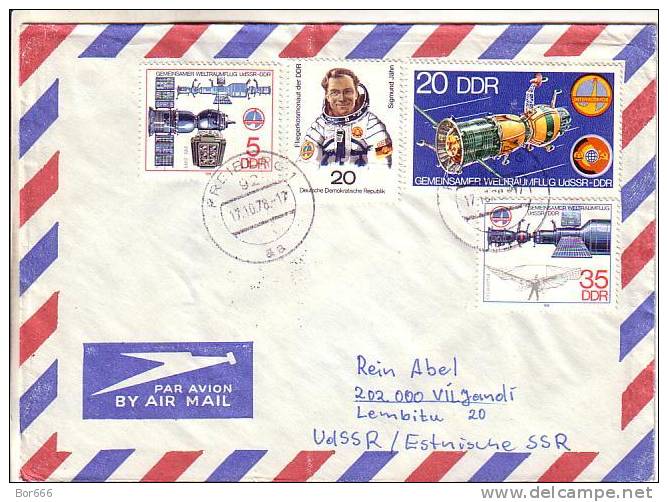 GOOD DDR Postal Cover To ESTONIA 1978 - Good Stamped: Space - Lettres & Documents