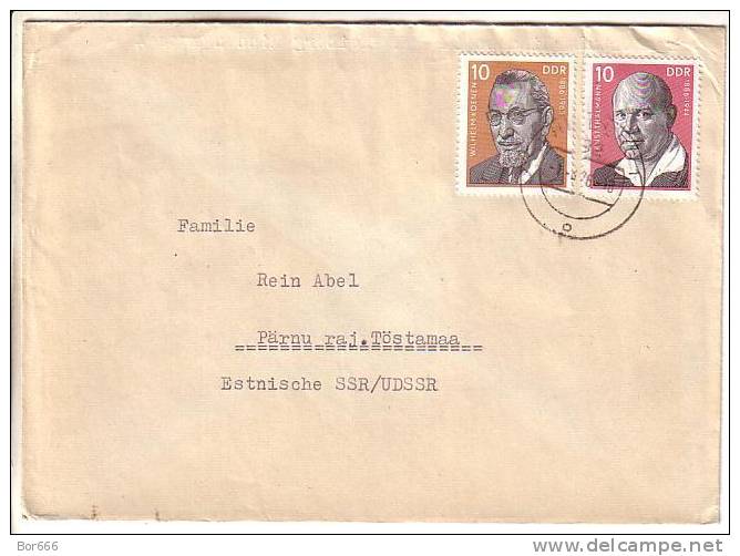 GOOD DDR Postal Cover To ESTONIA 1976 - Good Stamped: Koenen ; Thalmann - Covers & Documents