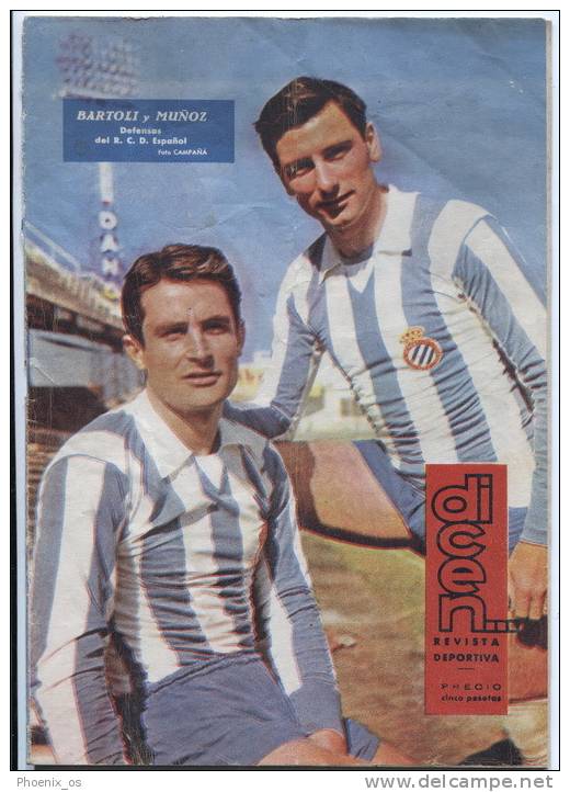 SPAIN - Futbol / Fußball / Football / Soccer, DICEN REVISTA DEPORTIVA, News, Number 496, 1962. Year - [4] Themen