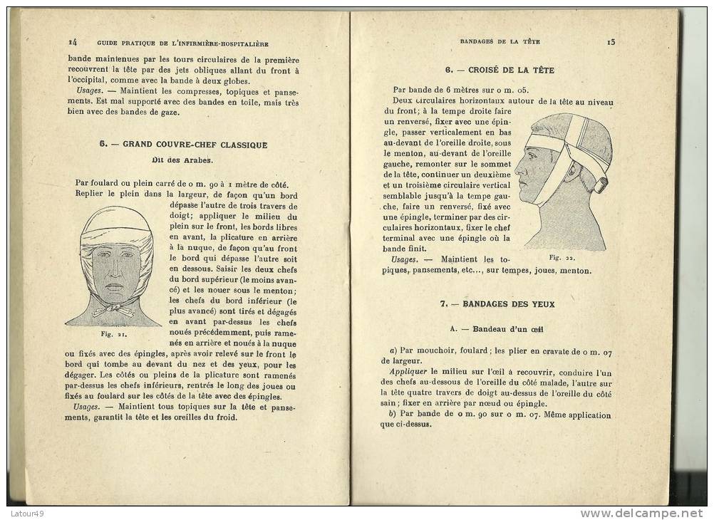 Livre  Croix Rouge Francaise    L Infirmiere Hospitaliere    Vigot Freres Editeurs 1928 - Sonstige & Ohne Zuordnung