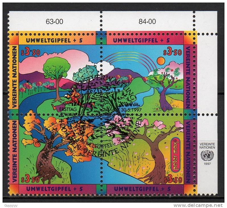 Nations Unies (Vienne) - 1997 - Yvert N° 246 à 249  - Sommet Planète Terre - Usados