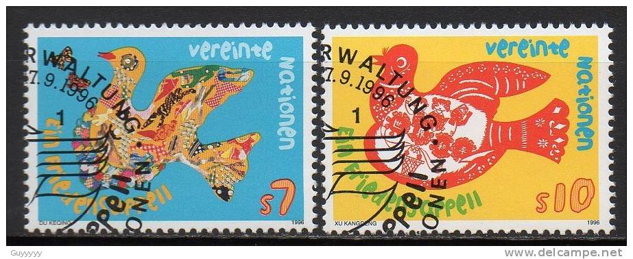 Nations Unies (Vienne) - 1996 - Yvert N° 236 & 237  - Plaidoyer Pour La Paix - Used Stamps