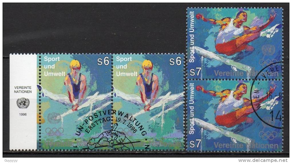 Nations Unies (Vienne) - 1996 - Yvert N° 234 & 235  - Sport Et Environnement - Used Stamps