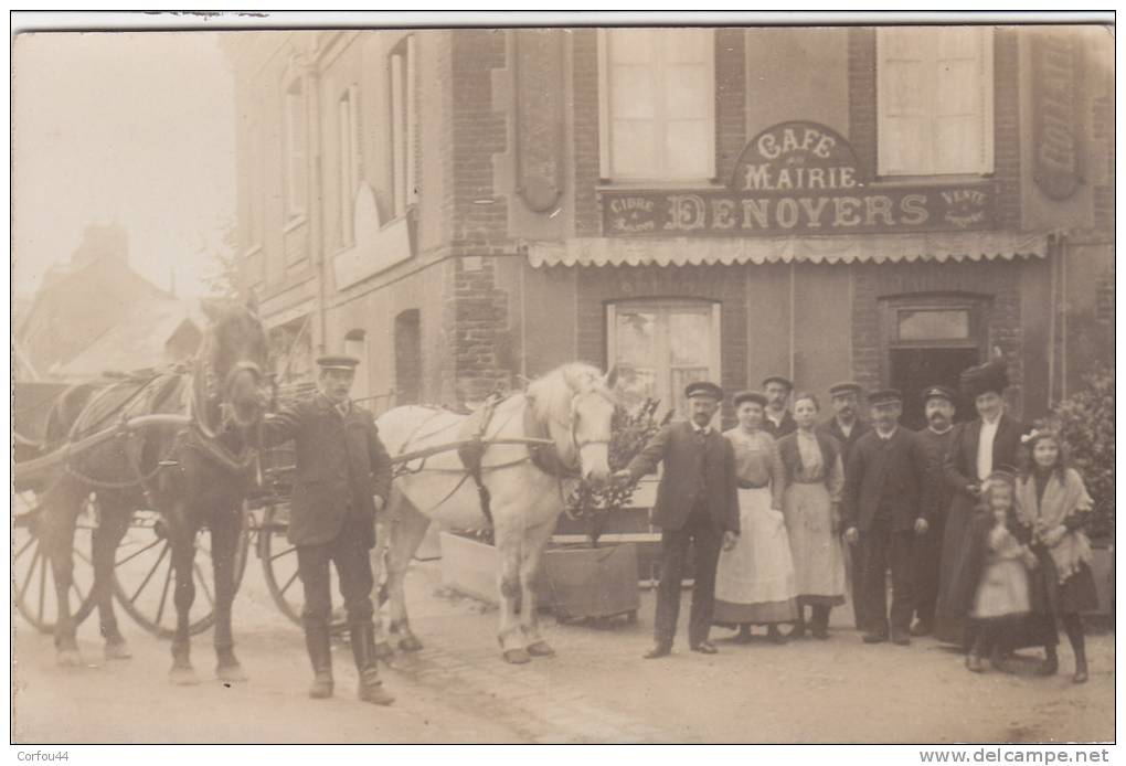 MONT SAINT AIGNAN : Devanture Du Café De La Mairie DENOYERS - Superbe Carte Photo ! - Mont Saint Aignan