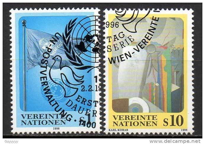 Nations Unies (Vienne) - 1996 - Yvert N° 223 & 224  - Série Courante - Gebruikt