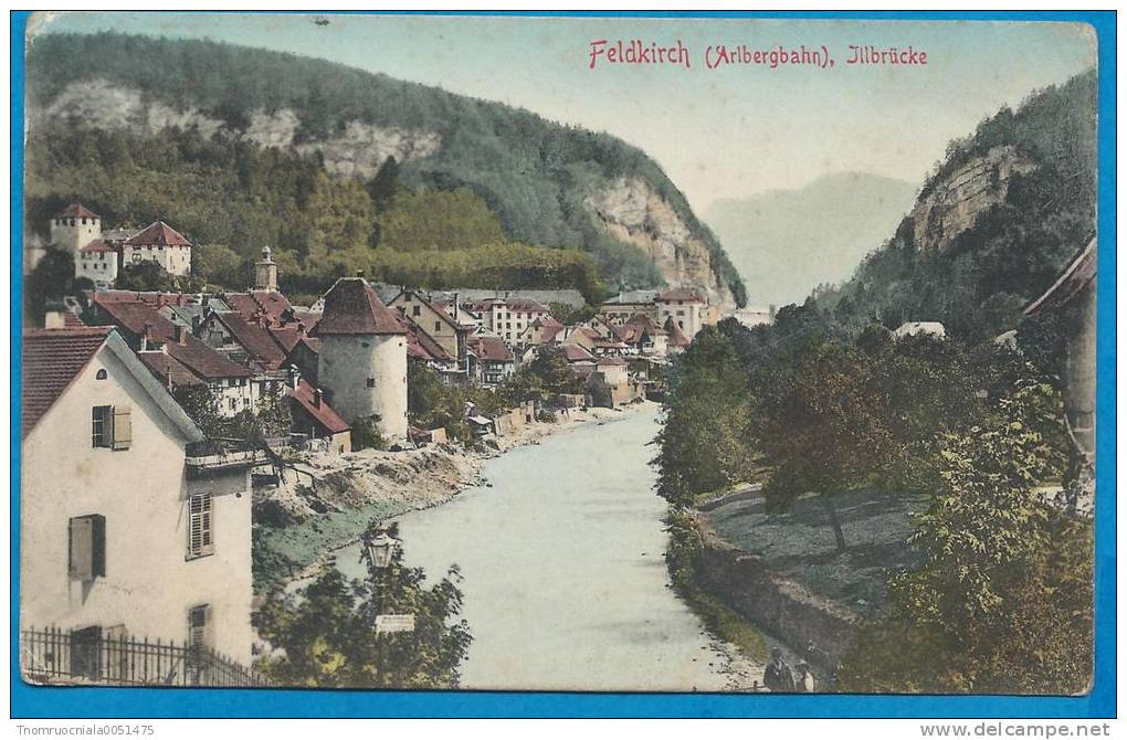 FELDKIRCH  Albergbahn Illbrücke     écrite En 1914 - Sonstige & Ohne Zuordnung