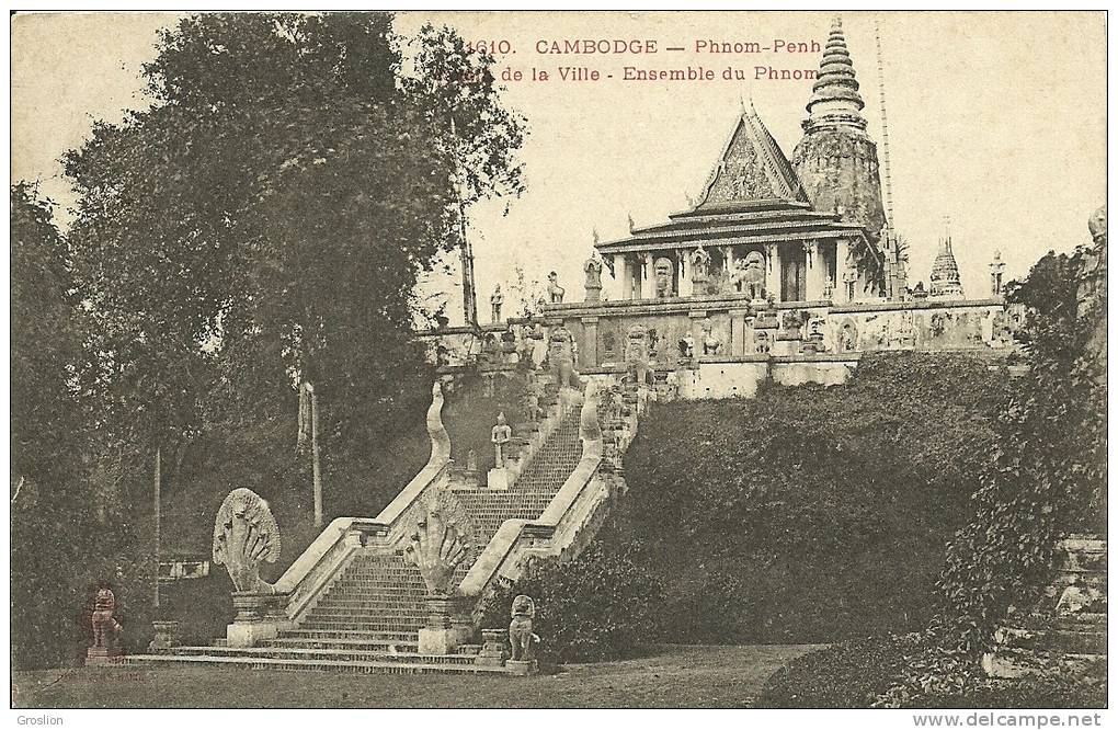 CAMBODGE - PHNOM-PENH   JARDIN DE LA VILLE - ENSEMBLE DU PHNOM  1610 - Cambodge