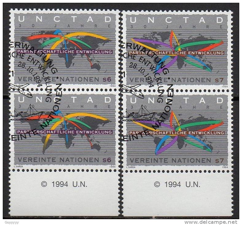 Nations Unies (Vienne) - 1994 - Yvert N° 196 & 197 - Usados