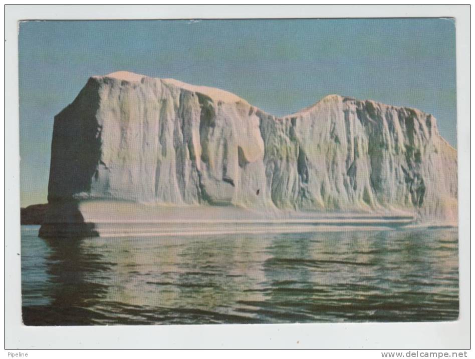 Greenland Postcard Iceberg On The Western Coast Of Greenland Used In Denmark With Danish Stamp 1966 - Grönland