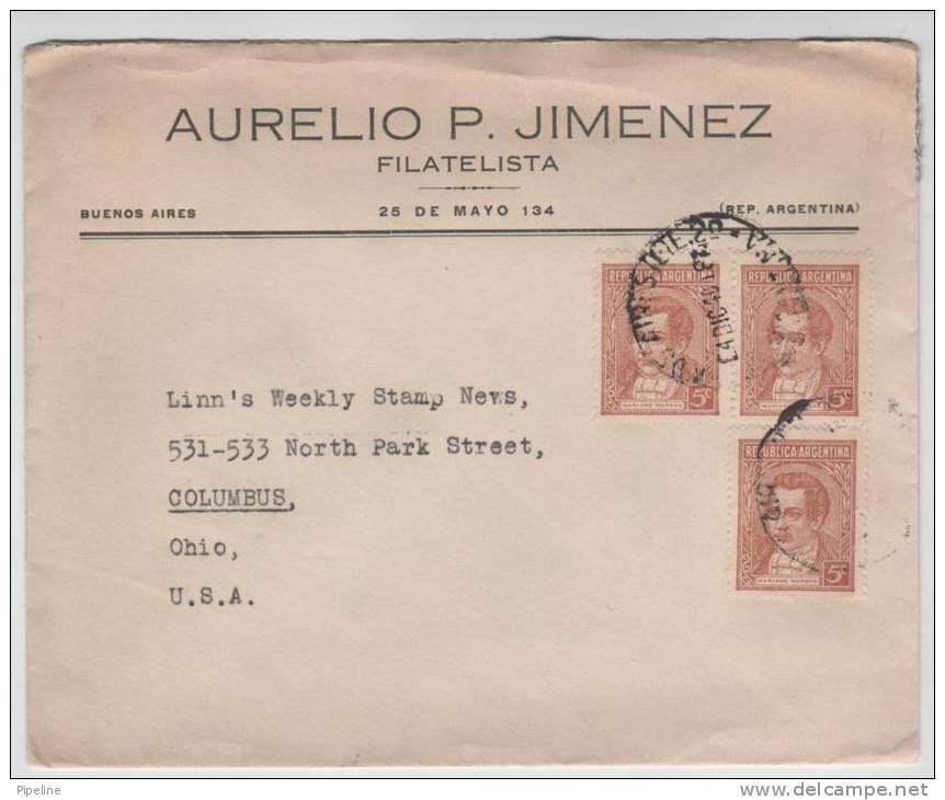 Argentina Cover Sent To USA 4-12-1940 - Luchtpost