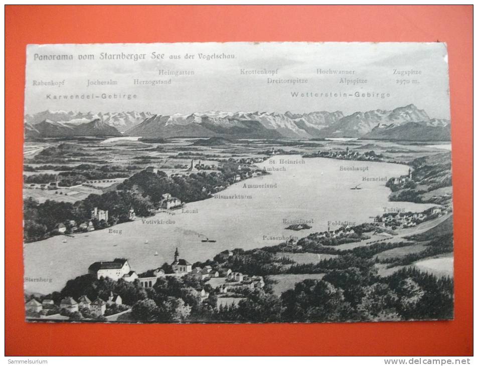 (2/4/33) AK "Panorama Vom Starnberger See" Aus Der Vogelschau Um 1930 - Starnberg