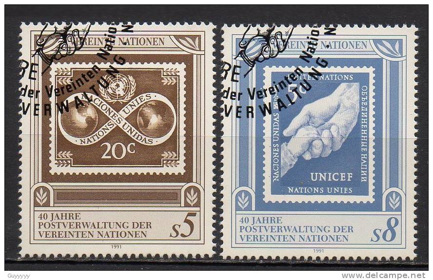 Nations Unies (Vienne) - 1991 - Yvert N° 129 & 130 - Gebraucht