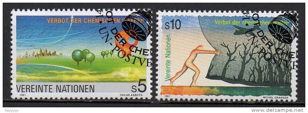 Nations Unies (Vienne) - 1991 - Yvert N° 127 & 128 - Usados