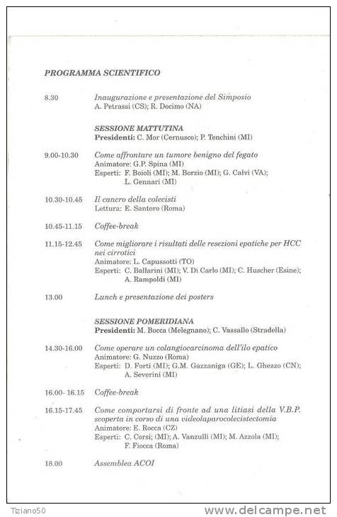 EVENTO MEDICO A MILANO, L'ACOI TI ASPETTA  PER UN VIDEO SIMPOSIO  INTERATTIVO DI CHIRURGIA -FG-E1170 - Other & Unclassified