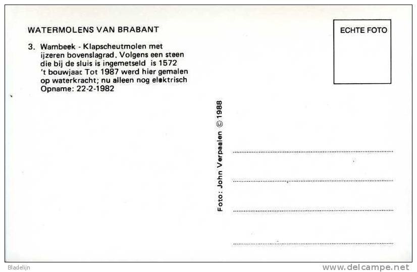WAMBEEK Bij Ternat (Vlaams-Brabant) - Molen / Moulin - Het Rad Van De Klapscheutmolen Nog In Vol Bedrijf (1982) - Ternat