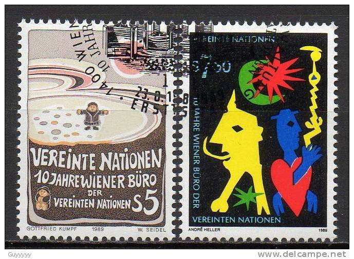 Nations Unies (Vienne) - 1989 - Yvert N° 94 & 95 - Oblitérés