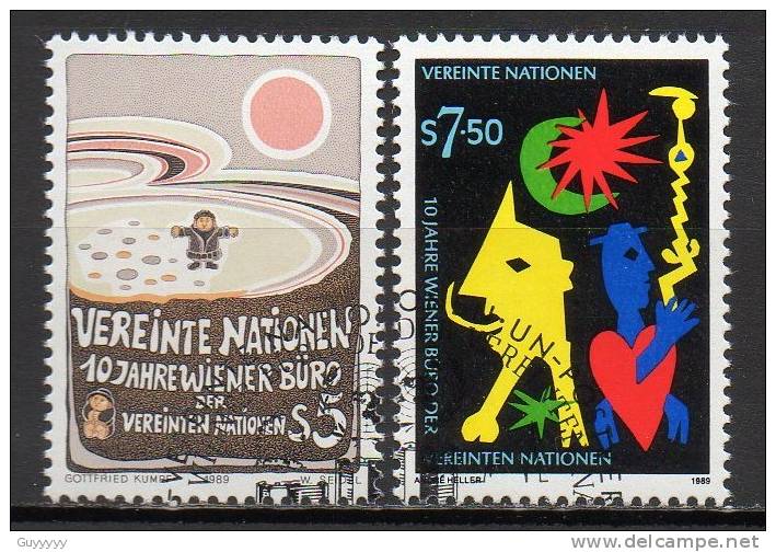 Nations Unies (Vienne) - 1989 - Yvert N° 94 & 95 - Oblitérés