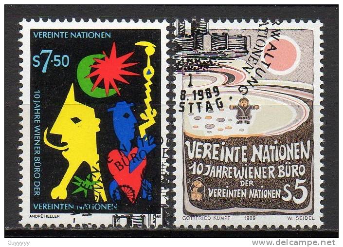 Nations Unies (Vienne) - 1989 - Yvert N° 94 & 95 - Oblitérés