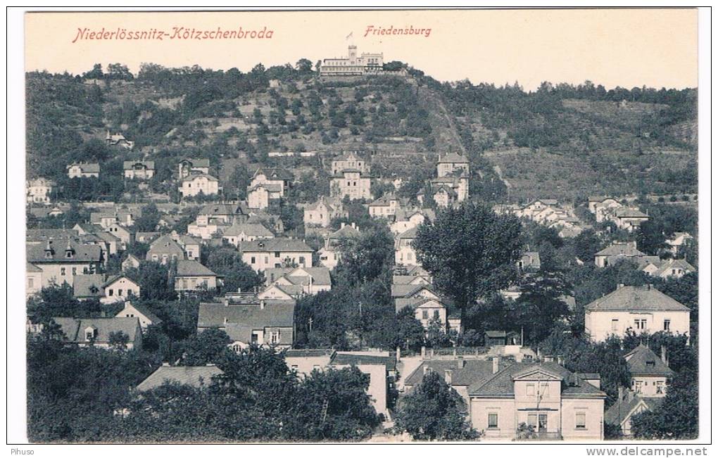 D3497   NIEDERLÖSSNITZ - KÖTSCHENBRODA : Friedensburg - Loessnitz