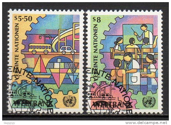 Nations Unies (Vienne) - 1989 - Yvert N° 89 & 90 - Oblitérés