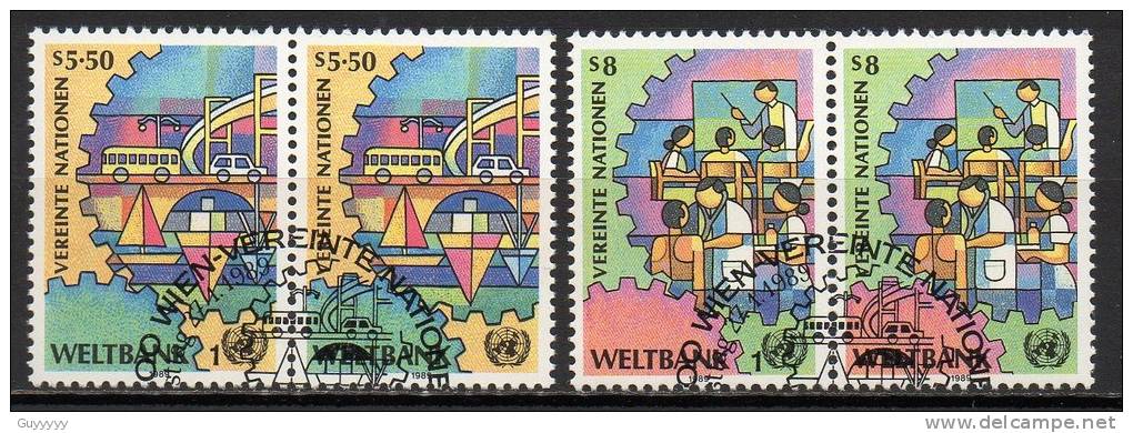 Nations Unies (Vienne) - 1989 - Yvert N° 89 & 90 - Oblitérés