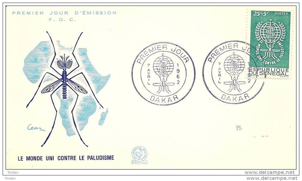 SENEGAL - 7 4 1962  FDC MALARIA - Krankheiten