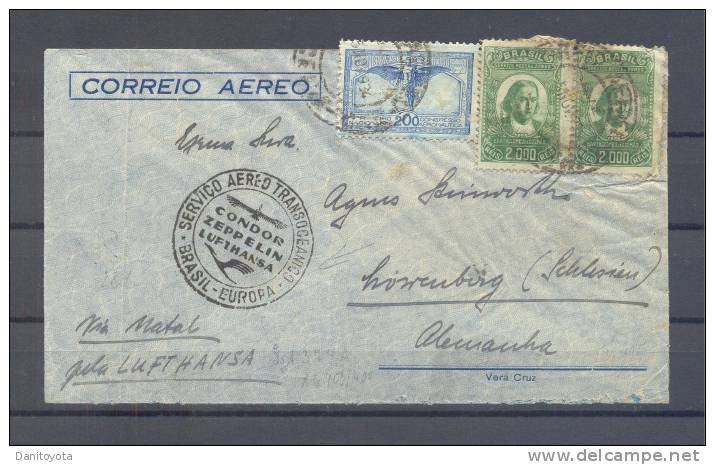 1933.- BRASIL A ALEMANIA - Lettres & Documents