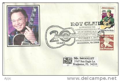 Country Music Guitarist Roy Clark (Longwood University)  Une Belle Lettre, Obliteration Guitare. - Cantantes