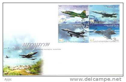 THAILANDE.  Royal Thai Air Force. Avions F5-B, F-5E,F-16 ADF,Saab Gripen C.  FDC 2012 - Militaria