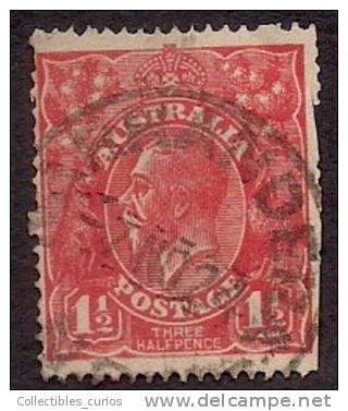 KING GEORGE V Three Half Pence Red  VFU [ KGV D2B ] - Used Stamps