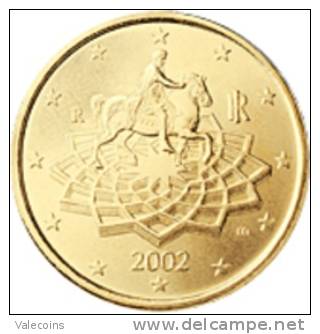 ITALIA 50 Cent - 0,50 Euro 2002 - UNC NEW NEUF From Roll - Italie