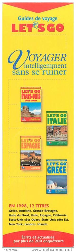 Marque Pages . Ref. 091. Guides De Voyage Let's Go - Marque-Pages