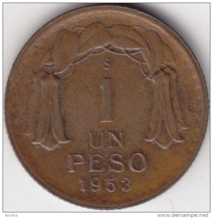 @Y@   Chili  1 Peso 1953  High Grade  (C311) - Cile