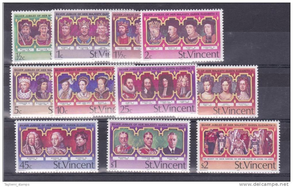 St Vincent, 1977, Michel 459-470 Without 75c - St.Vincent (...-1979)