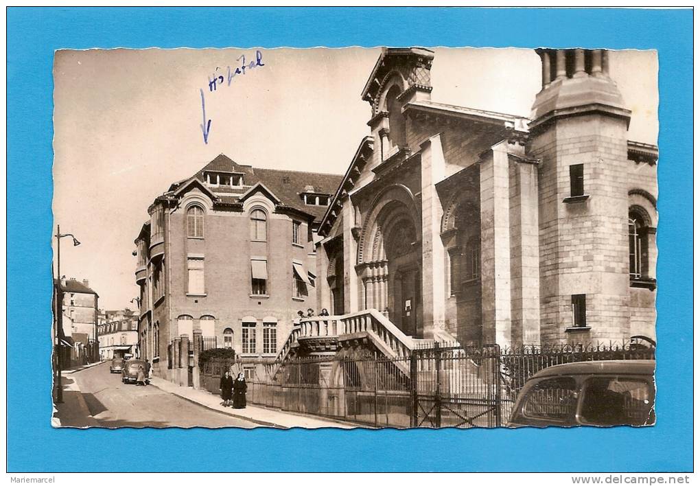 D75-HOPITAL DE LA CROIX SIMON 18 RUE DE LA CROIX SAINT SIMON PARIS(XXe)-incription Au Stylo Petits Plis Dans Les Coins - Paris (20)