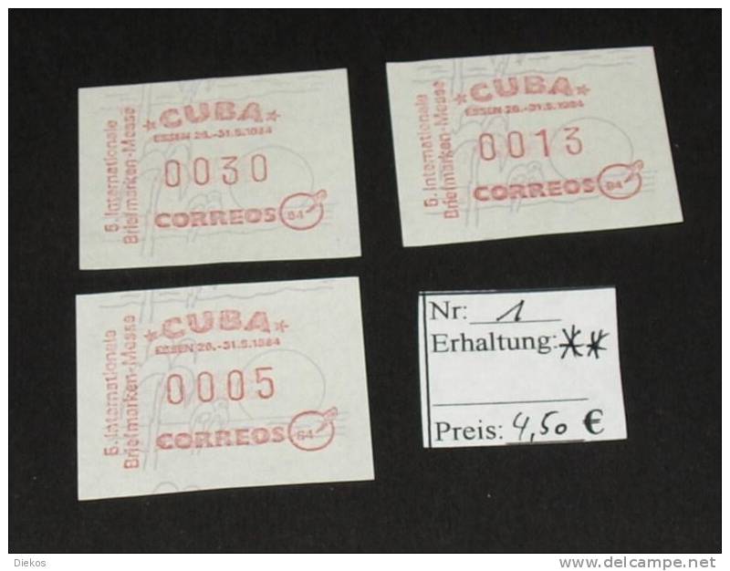 Kuba    ATM Frama    Michel Nr:   1  ** MNH Postfrisch  #3165 - Automatenmarken (Frama)