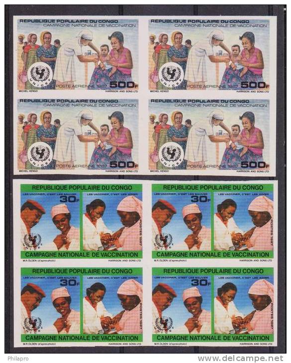 CONGO   NON DENT/IMP   UNICEF   YVERT N°811+PA379 **MNH   Réf 2720 - UNICEF