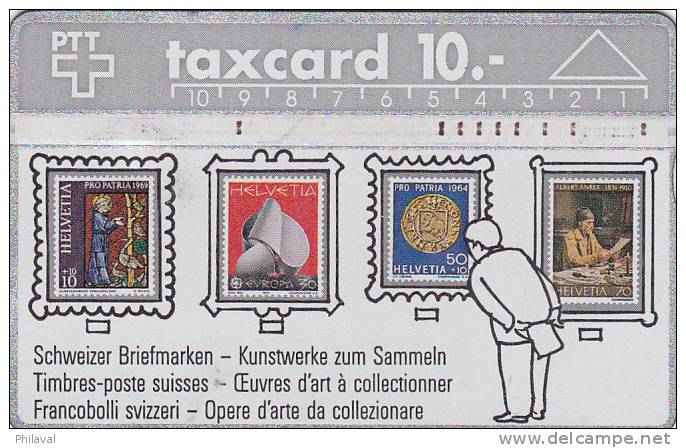 Telecard - Carte Téléphone : Timbres Poste Suisses  10.- - Schweiz