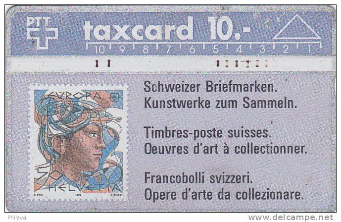 Telecard - Carte Téléphone : Timbres Poste Suisses  10.- - Schweiz