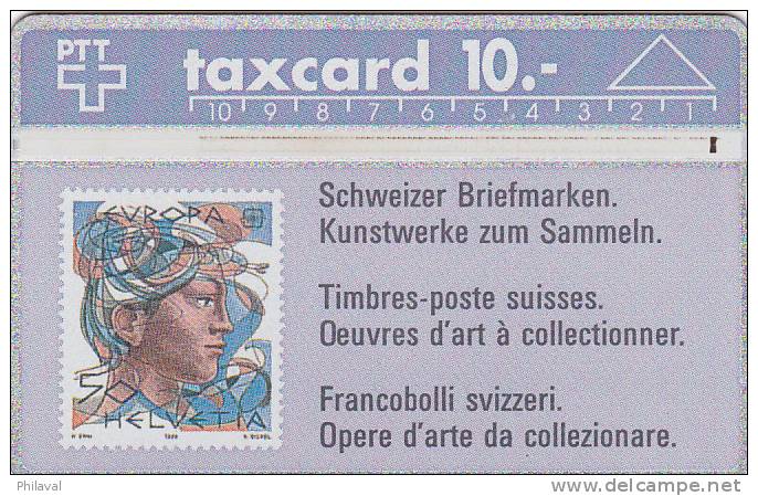 Telecard - Carte Téléphone : Timbres Poste Suisses  10.- - Schweiz