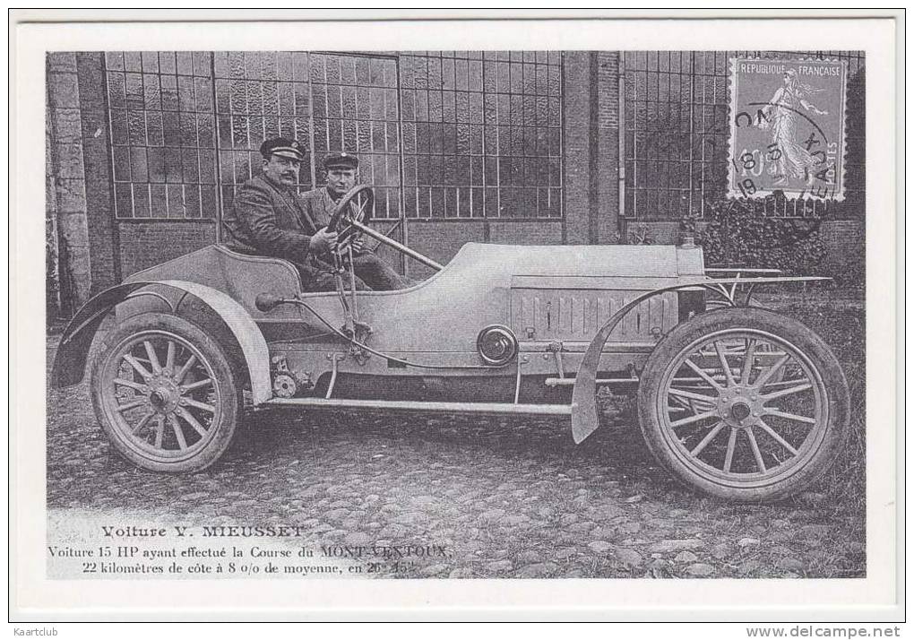 Courses De Cote Du Mont Ventoux - Voiture V. Mieusset  (Modern Reproduction) - Rallyes