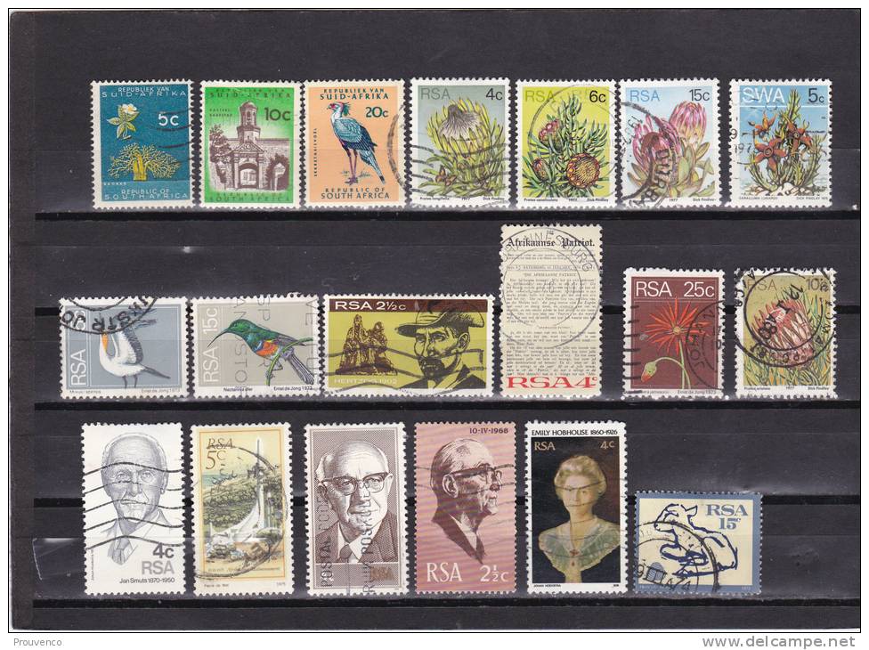 AFRIQUE DU SUD  SOUTH AFRICA   2 PHOTOS   JOLI LOT  25 TIMBRES  TB - Gebraucht