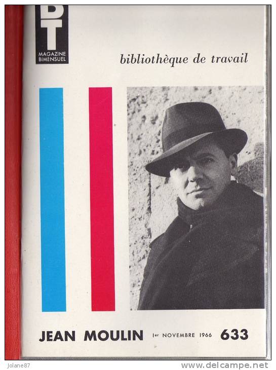 BIBLIOTHEQUE DE TRAVAIL 40 44    IMAGES DE LA RESISTANCE    JEAN MOULIN  MAQUIS MAQUISARDS   VERCORS  DEPORTATION DROME - Geschiedenis